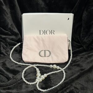 Dior Elegant White Cosmetic Pouch